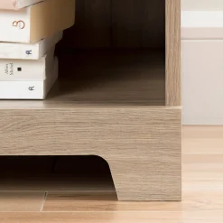 South Shore 1-Drawer Nightstand - Primo Rustic Oak