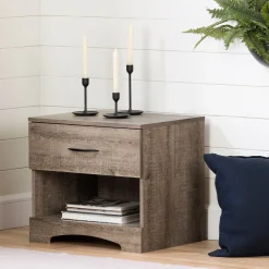 South Shore Nightstands>1-Drawer Nightstand - Step One Weathered Oak