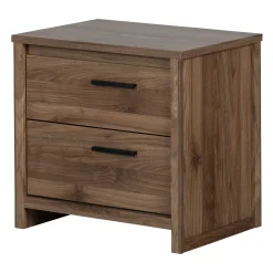 South Shore 2-Drawer Nightstand - Tao Natural Walnut