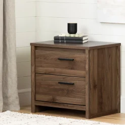 South Shore 2-Drawer Nightstand - Tao Natural Walnut