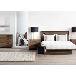 South Shore 2-Drawer Nightstand - Tao Natural Walnut