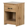 South Shore 1-Drawer Nightstand - Tassio Nordik Oak