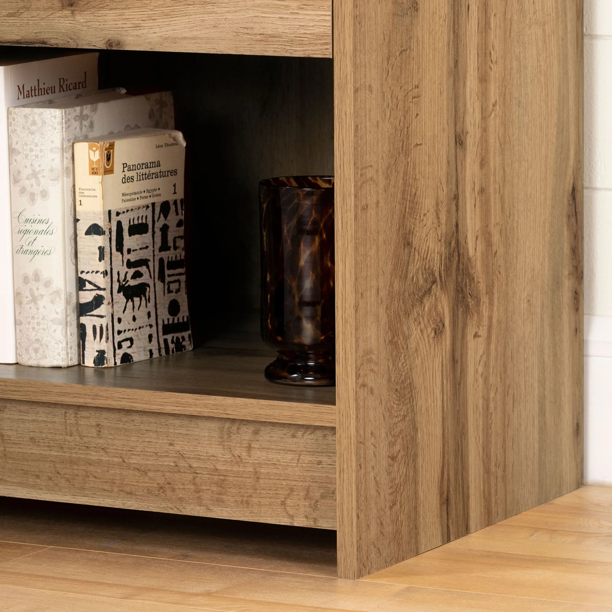 South Shore 1-Drawer Nightstand - Tassio Nordik Oak