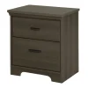 South Shore Nightstands>2-Drawer Nightstand - Versa Gray Maple