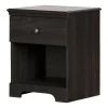 South Shore 1-Drawer Nightstand - Zach Gray Oak