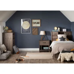 South Shore 1-Drawer Nightstand Ulysses - Fall Oak
