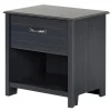 South Shore Nightstands>1-Drawer Nightstand Ulysses - Blueberry