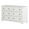 South Shore Storage Furniture>6-Drawers Dresser - Hazen White Pine