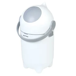Nattou Diaper Pails>Dropy Diaper Pail - White Grey
