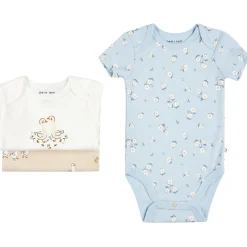 Petit Lem Bodysuits>Ducks 3 Pieces Bodysuit Set 0-12m