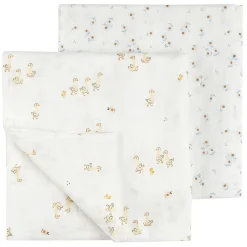 Kids Petit Lem Ducks 2 Pieces Muslin Blankets