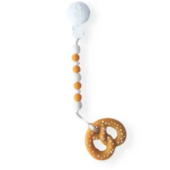 Bulle Teething Toys>Duo Silicone Teething Toy - Pretzel Dijon