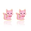 Girl Nation Teething Toys>Earrings - pink Cat