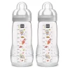 Mam Baby Breastfeeding|Bottles & Nipples>Easy Active Bottle 4m+ 11oz 2-Pack - Grey