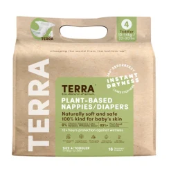 Terra Eco Diapers Size 4 Toddler - 22-30 lbs