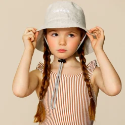 Kids/BOY Caribou Hats And Caps|Hats & Caps>Ecru Bucket Hat 2-12y