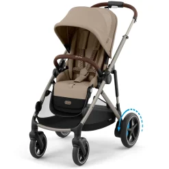 Kids Cybex Strollers|Strollers & Trailers>eGazelle S Electronic Assist Stroller - Taupe Frame with Almond Beige Seat