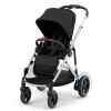 Kids Cybex eGazelle S Electronic Assist Stroller - Silver Frame with Moon Black Seat