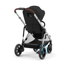 Kids Cybex eGazelle S Electronic Assist Stroller - Silver Frame with Moon Black Seat