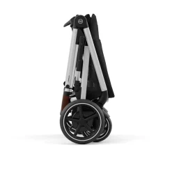 Kids Cybex eGazelle S Electronic Assist Stroller - Silver Frame with Moon Black Seat