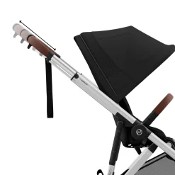 Kids Cybex eGazelle S Electronic Assist Stroller - Silver Frame with Moon Black Seat