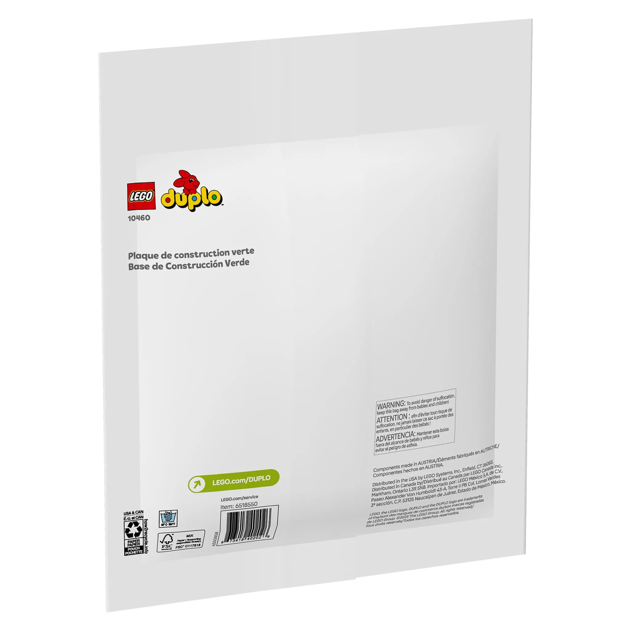 Kids LEGO® EGO® DUPLO® Green Building Plate