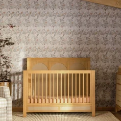 Namesake Eloise 4-in-1 Convertible Crib - Honey & Performance Sand Eco-Weave