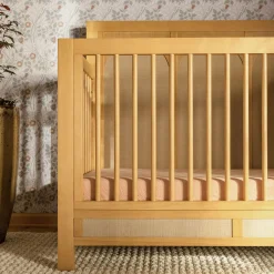 Namesake Eloise 4-in-1 Convertible Crib - Honey & Performance Sand Eco-Weave
