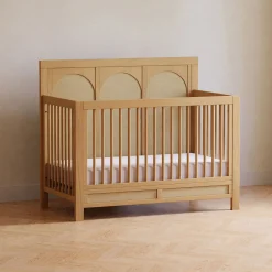 Namesake Eloise 4-in-1 Convertible Crib - Honey & Performance Sand Eco-Weave