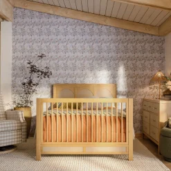 Namesake Eloise 4-in-1 Convertible Crib - Honey & Performance Sand Eco-Weave