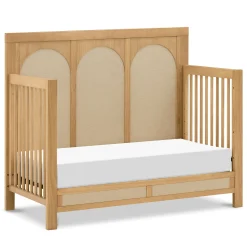 Namesake Eloise 4-in-1 Convertible Crib - Honey & Performance Sand Eco-Weave