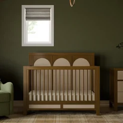 Namesake Cribs & Mattresses|Cribs & Mattresses>Eloise 4-in-1 Convertible Crib - Walnut & Performance Sand Eco-Weave