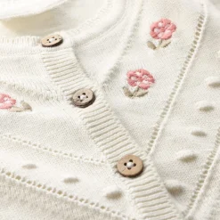Minymo Embroidered Knit Cardigan 6-24