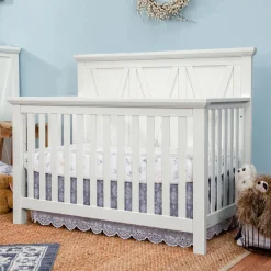 Million Dollar Baby Emory Farmhouse 4-in-1 Convertible Crib - Linen White