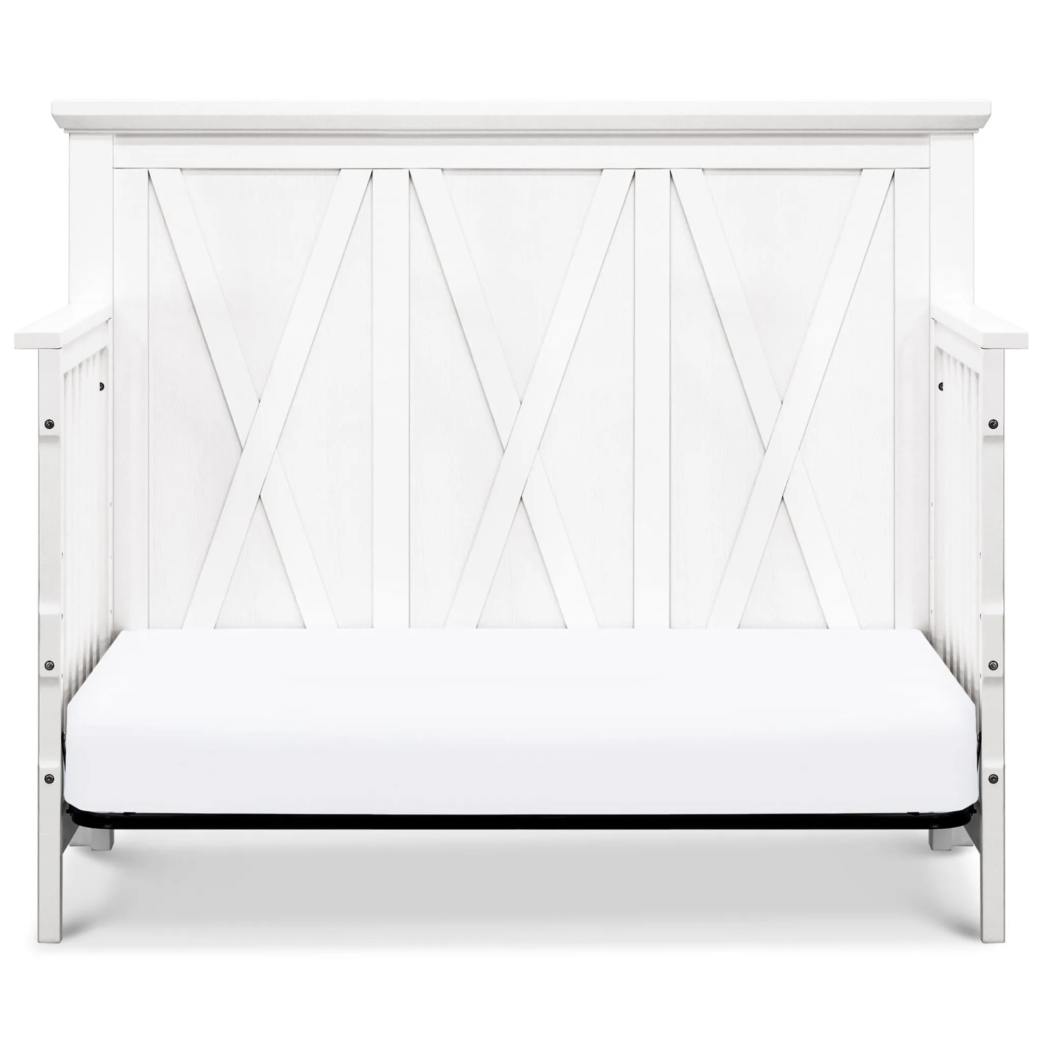 Million Dollar Baby Emory Farmhouse 4-in-1 Convertible Crib - Linen White