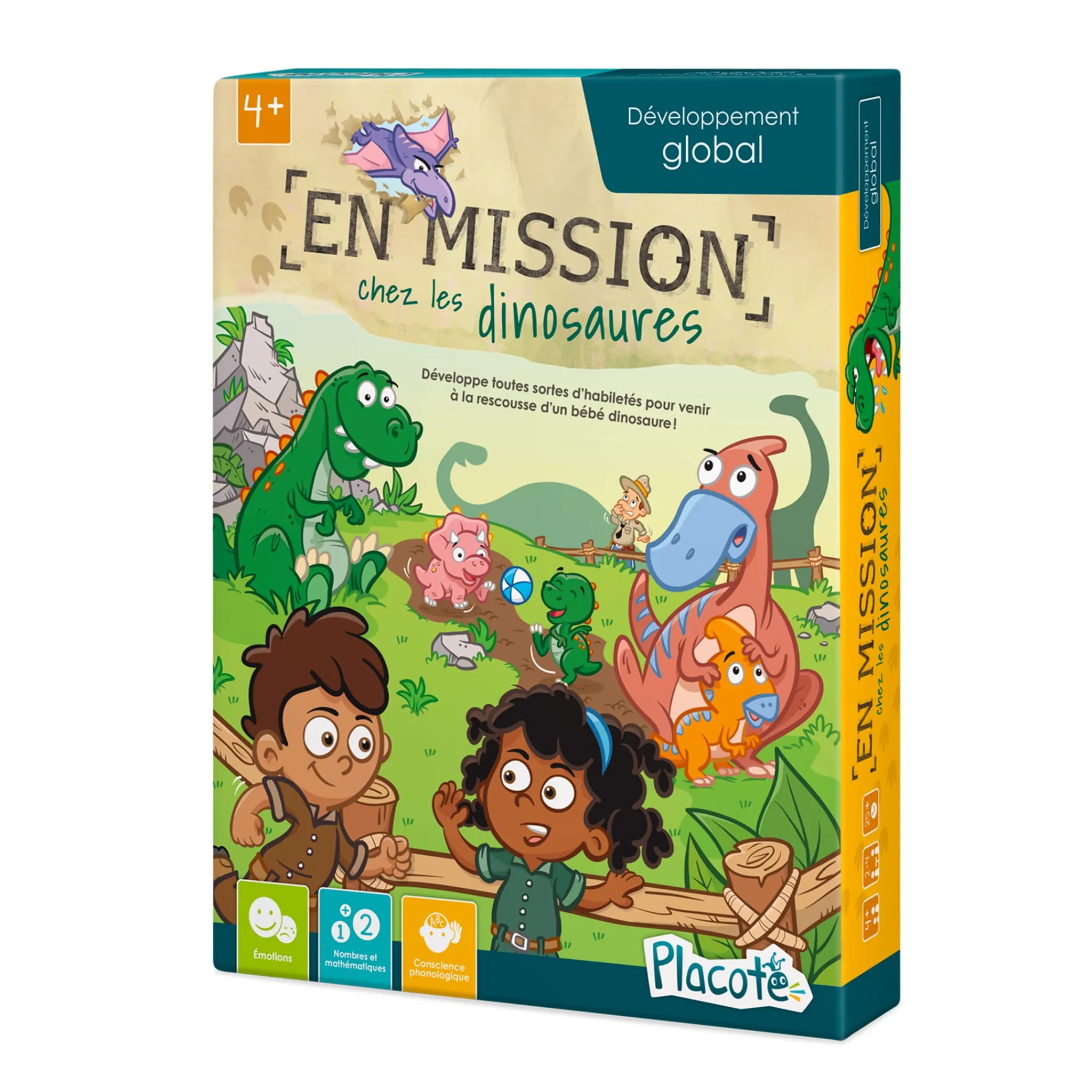 Kids Placote Board Games>En Mission Chez Les Dinosaures