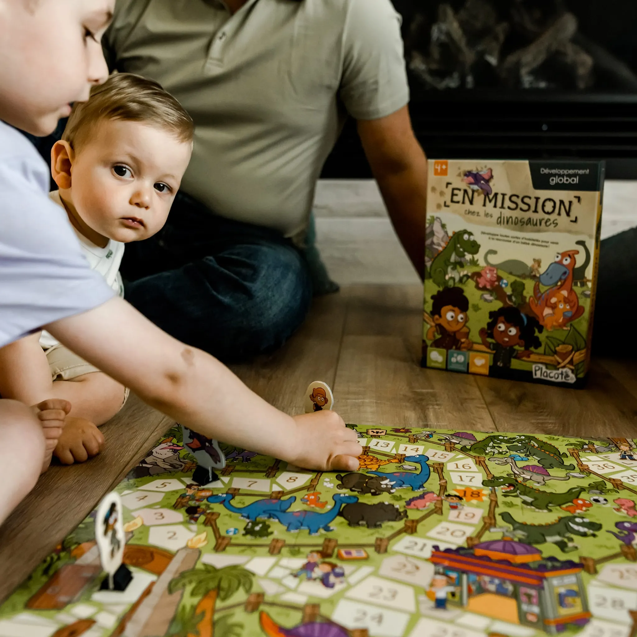 Kids Placote Board Games>En Mission Chez Les Dinosaures