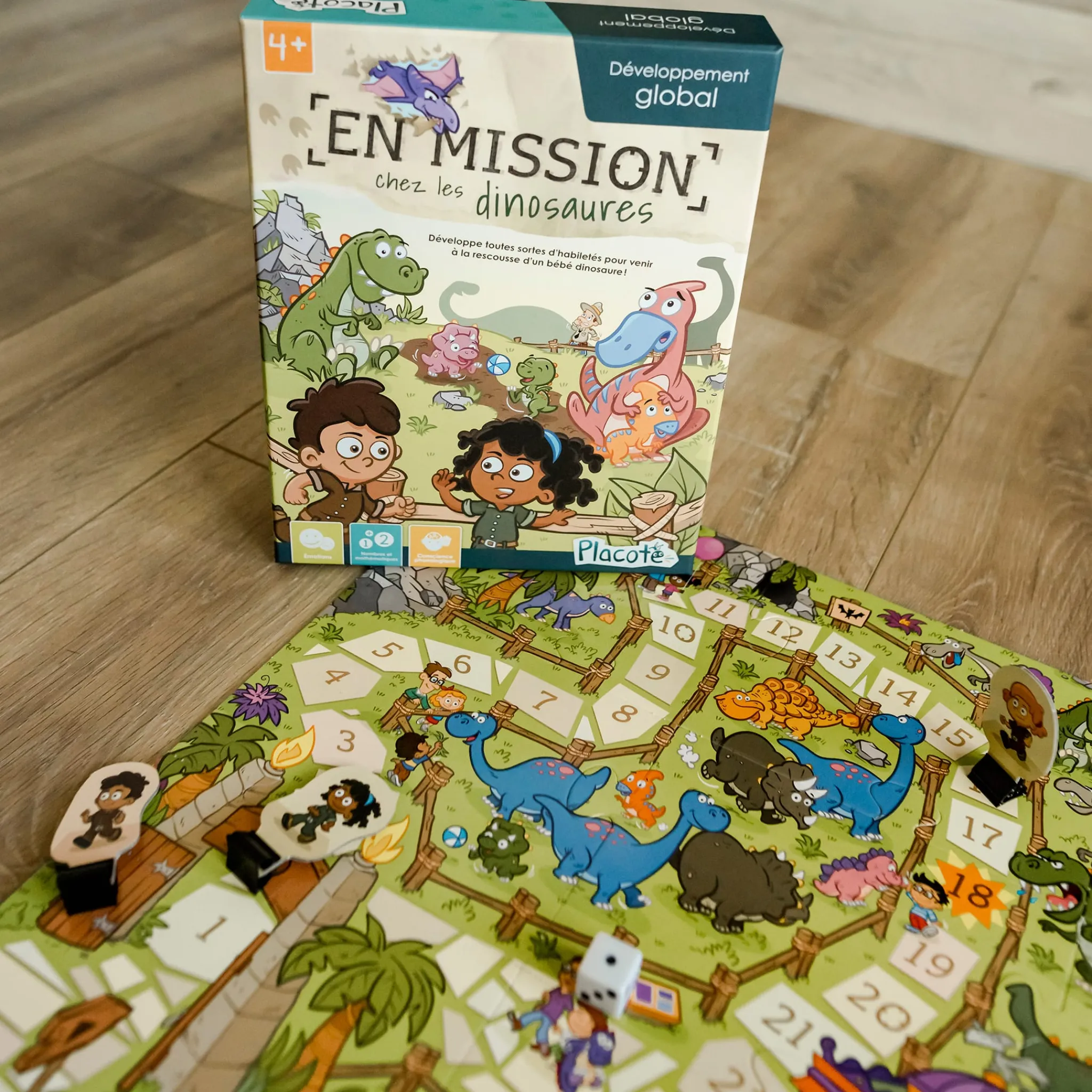 Kids Placote Board Games>En Mission Chez Les Dinosaures