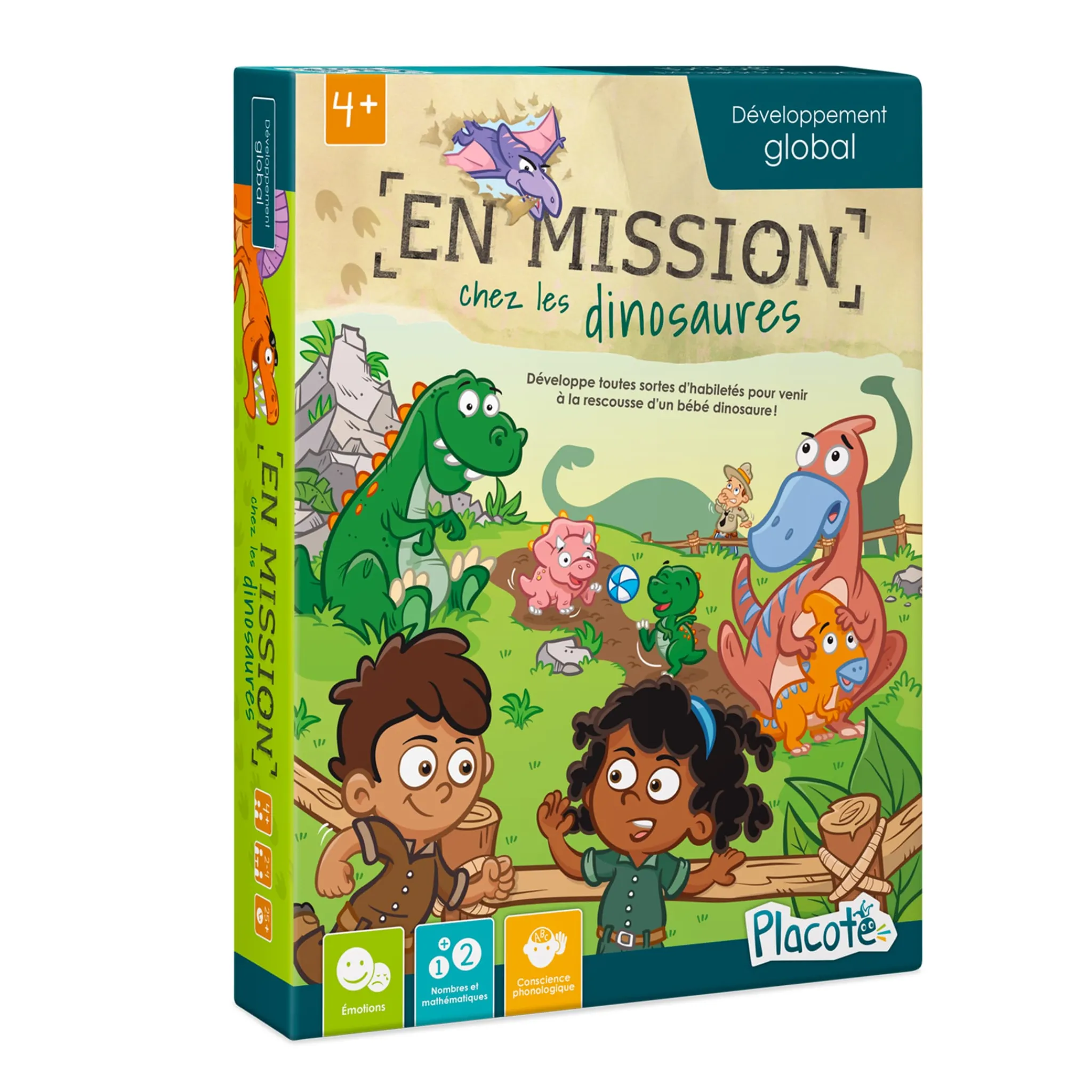 Kids Placote Board Games>En Mission Chez Les Dinosaures
