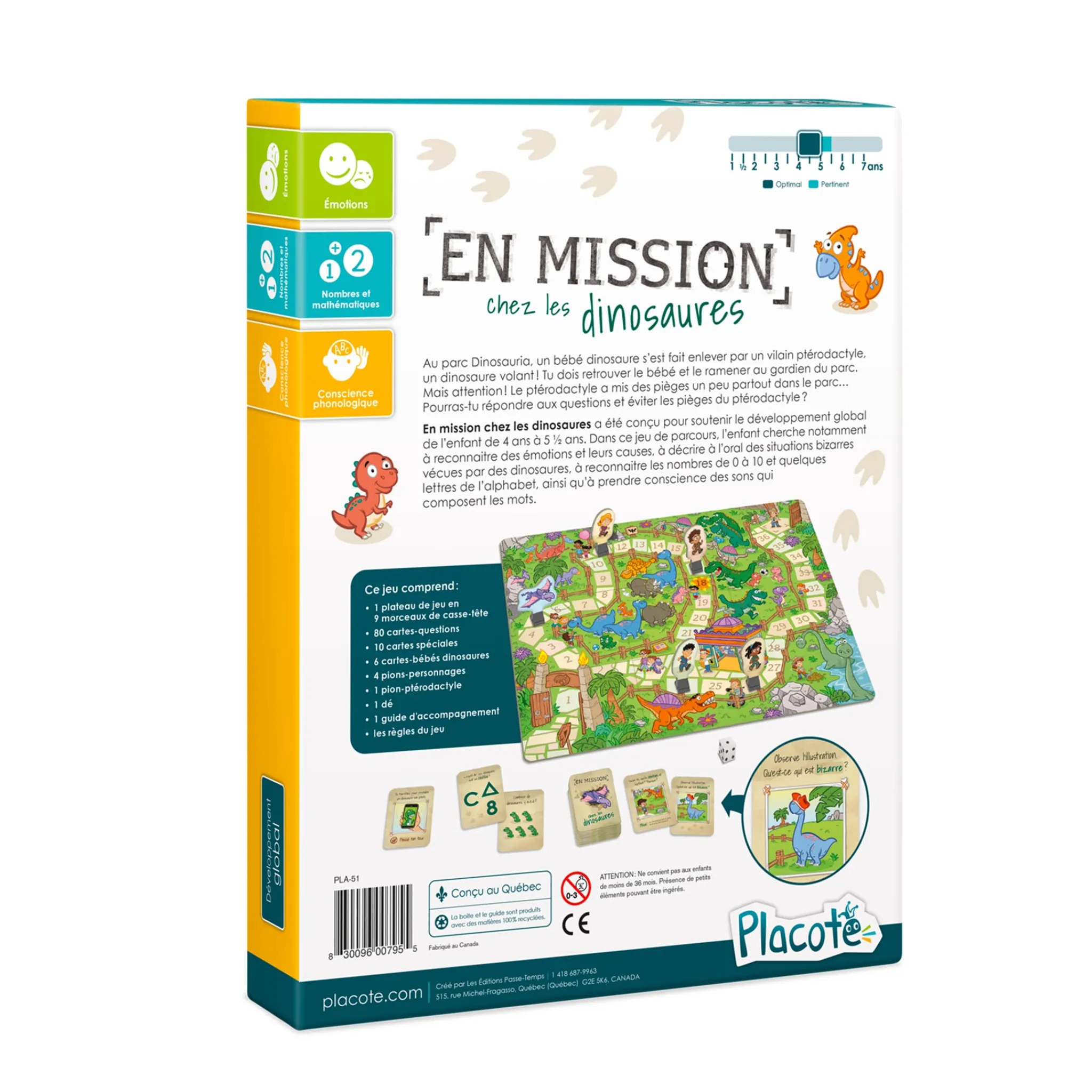 Kids Placote Board Games>En Mission Chez Les Dinosaures