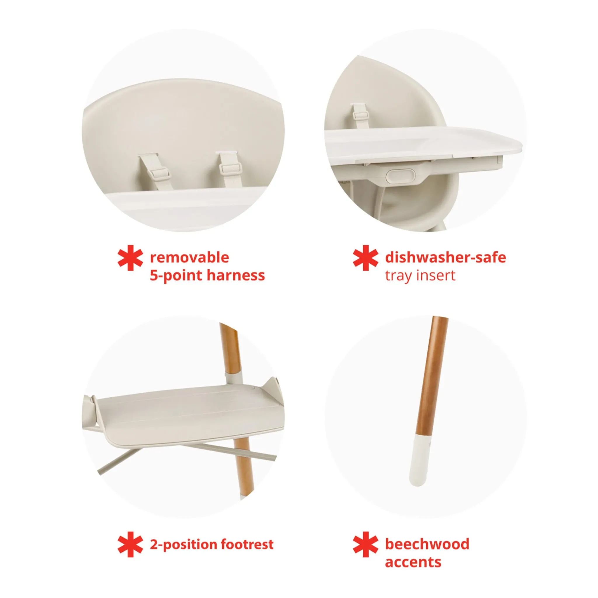 Skip Hop High Chairs & Booster Seats|High Chairs & Booster Seats>EON 4-In-1 High Chair - Oat