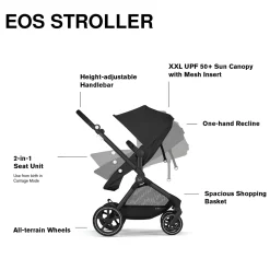 Kids Cybex Eos Moon Black Stroller
