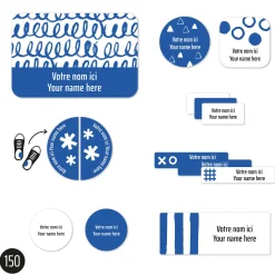 Kids Clement - Impressions Personalized Name Labels|Personalized Name Labels>Essential Name Labels - Blue patterns