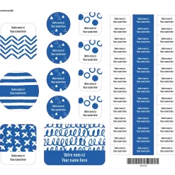 Kids Clement - Impressions Personalized Name Labels|Personalized Name Labels>Essential Name Labels - Blue patterns