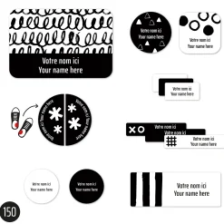 Kids Clement - Impressions Essential Name Labels - Black patterns