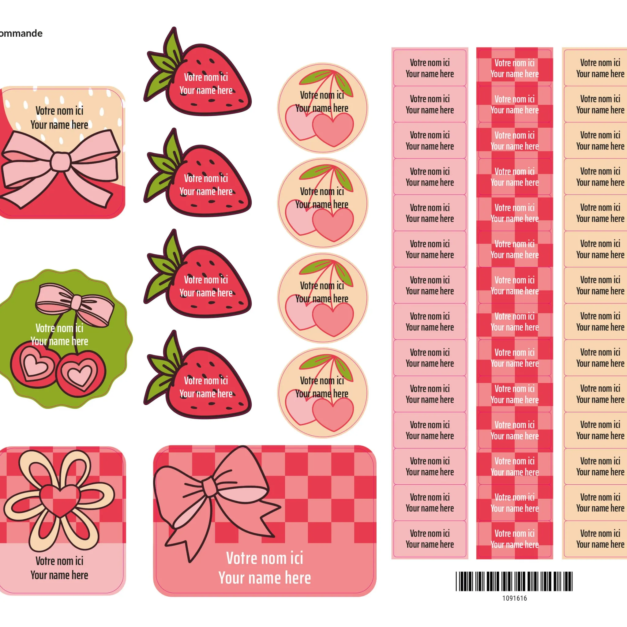 Kids Clement - Impressions Personalized Name Labels|Personalized Name Labels>Essential Name Labels - Bows
