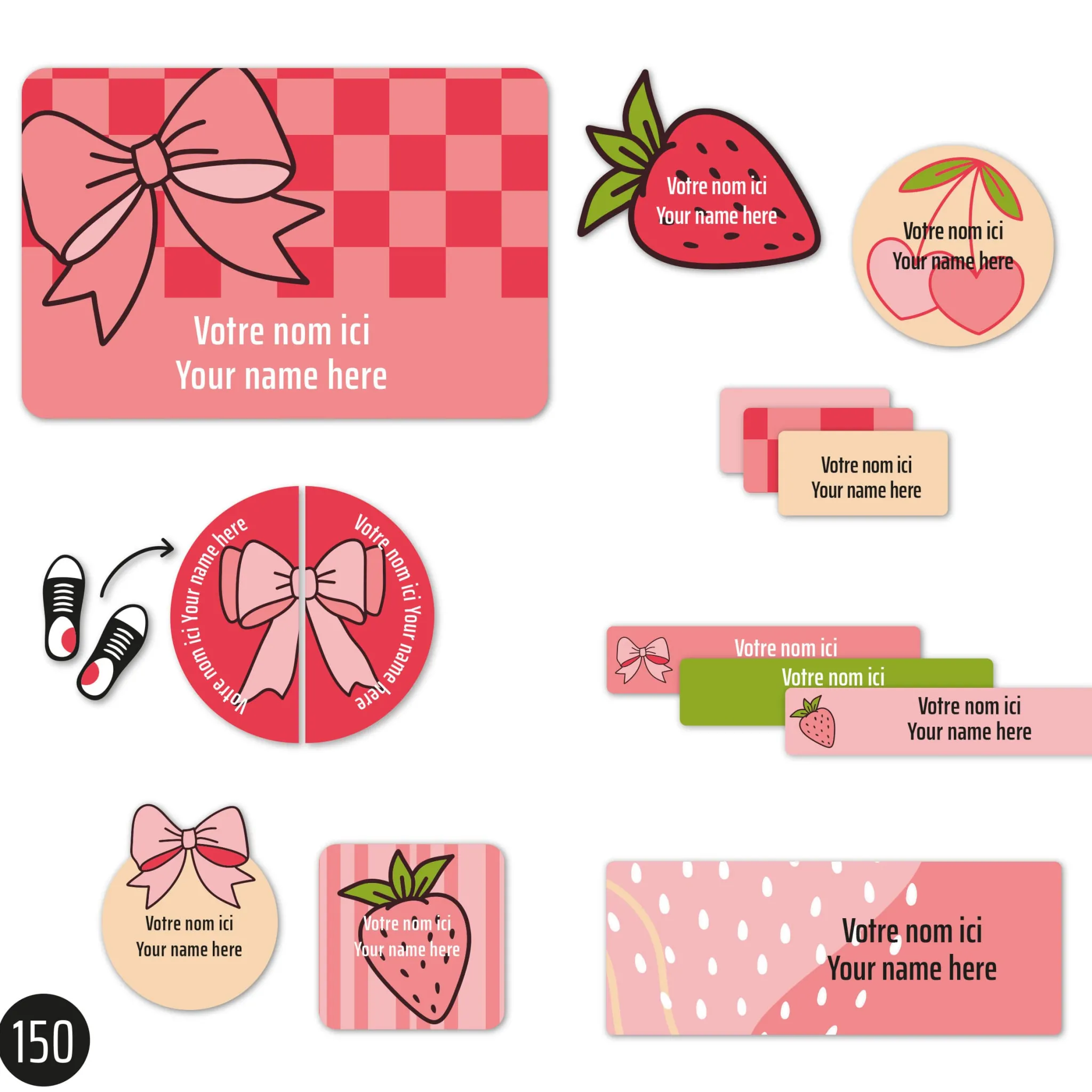 Kids Clement - Impressions Personalized Name Labels|Personalized Name Labels>Essential Name Labels - Bows