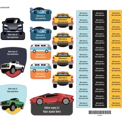 Kids Clement - Impressions Personalized Name Labels|Personalized Name Labels>Essential Name Labels - Cars