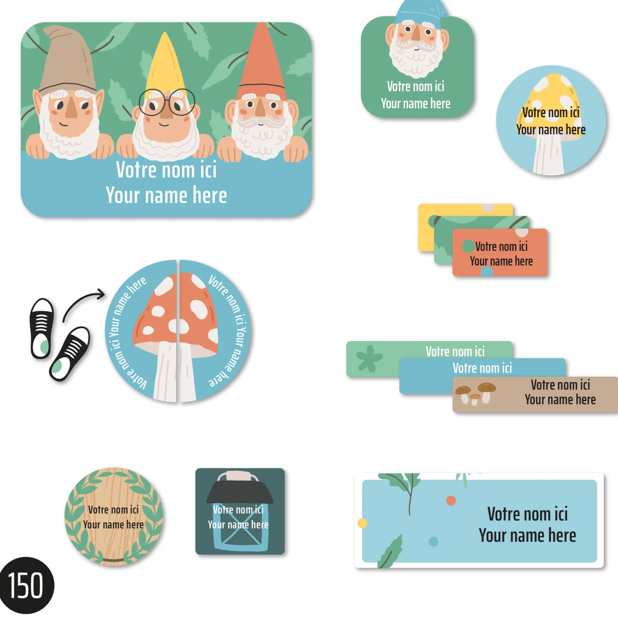 Kids Clement - Impressions Personalized Name Labels|Personalized Name Labels>Essential Name Labels - Gnome