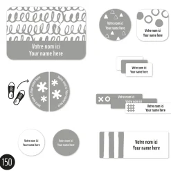 Kids Clement - Impressions Personalized Name Labels|Personalized Name Labels>Essential Name Labels - Grey patterns